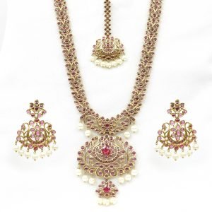 Matt Gold Temple Jewelery necklace in red theme